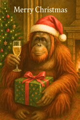 Christmas Card Orangutan